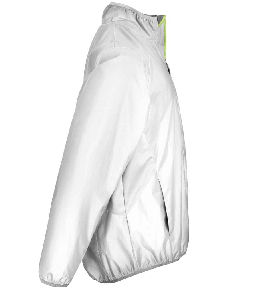 Spiro Luxe Reflective Hi-Vis Jacket in by Spiro — Custom branded clothing by Print Press, featuring premium embroidery produced in our specialist print lab in the UK.