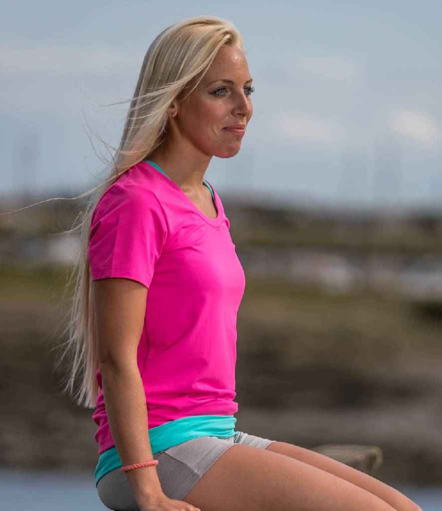 Spiro Impact Ladies Softex T-Shirt in Candy by Spiro — Custom branded clothing by Print Press, featuring premium embroidery produced in our specialist print lab in the UK.