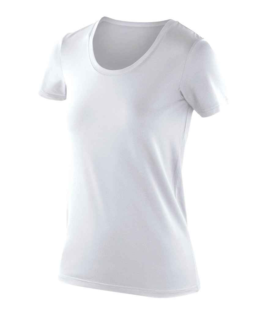 Spiro Impact Ladies Softex T-Shirt in White by Spiro — Custom branded clothing by Print Press, featuring premium embroidery produced in our specialist print lab in the UK.