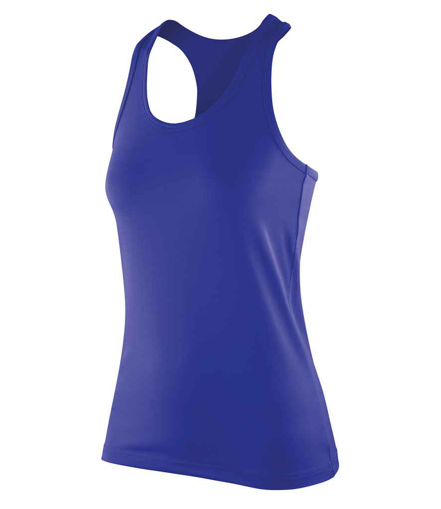 Spiro Impact Ladies Softex Fitness Top in Sapphire Blue by Spiro — Custom branded clothing by Print Press, featuring premium embroidery produced in our specialist print lab in the UK.