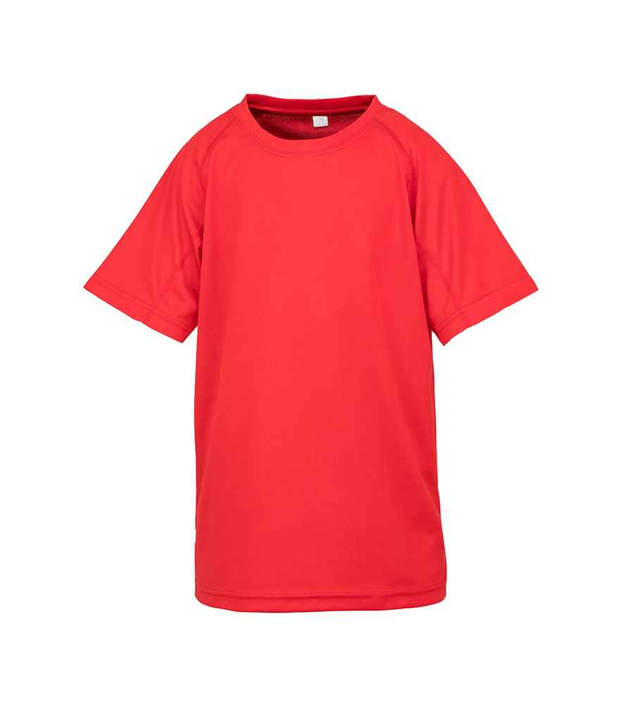Spiro Kids Impact Performance Aircool T-Shirt in by Spiro — Custom branded clothing by Print Press, featuring premium embroidery produced in our specialist print lab in the UK.