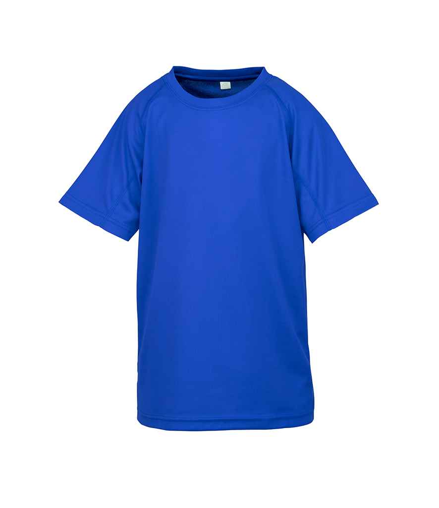 Spiro Kids Impact Performance Aircool T-Shirt in Royal Blue by Spiro — Custom branded clothing by Print Press, featuring premium embroidery produced in our specialist print lab in the UK.