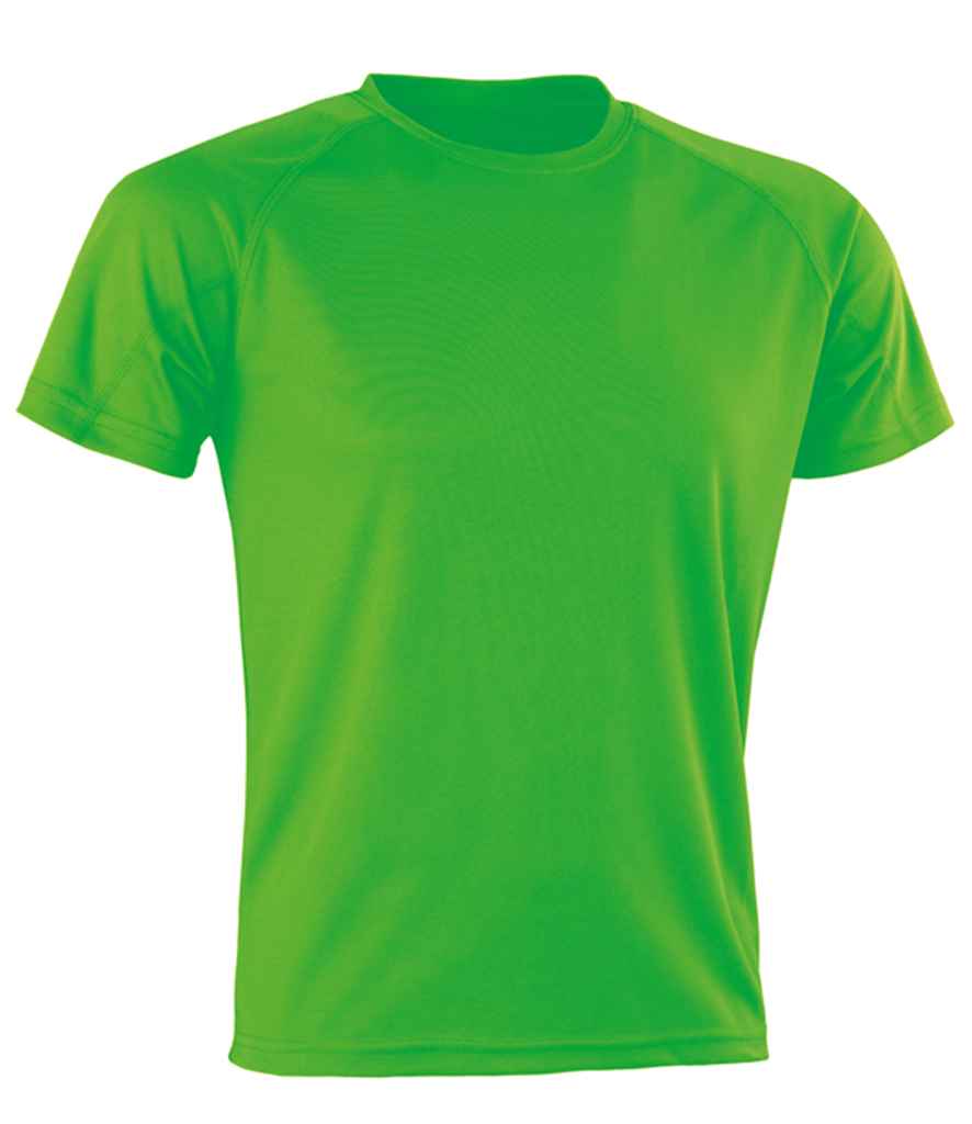 Spiro Impact Performance Aircool T-Shirt - (2nd Colours) in Flo Green by Spiro — Custom branded clothing by Print Press, featuring premium embroidery produced in our specialist print lab in the UK.