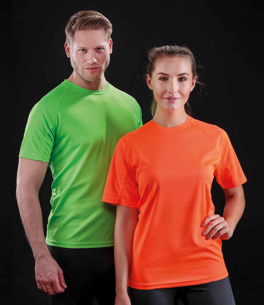 Spiro Impact Performance Aircool T-Shirt - (2nd Colours) in Flo Orange by Spiro — Custom branded clothing by Print Press, featuring premium embroidery produced in our specialist print lab in the UK.