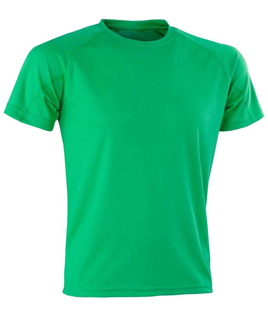 Spiro Impact Performance Aircool T-Shirt in Irish Green by Spiro — Custom branded clothing by Print Press, featuring premium embroidery produced in our specialist print lab in the UK.