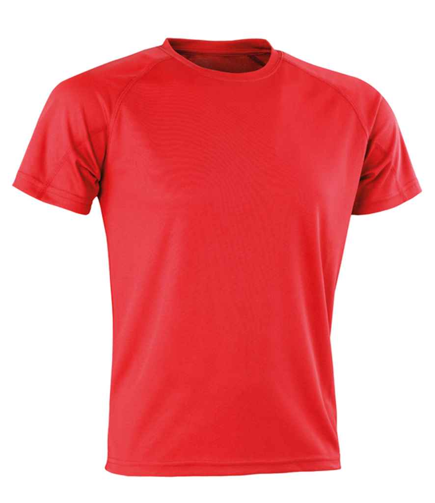Spiro Impact Performance Aircool T-Shirt - (2nd Colours) in Red by Spiro — Custom branded clothing by Print Press, featuring premium embroidery produced in our specialist print lab in the UK.