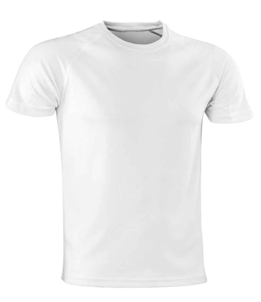 Spiro Impact Performance Aircool T-Shirt in White by Spiro — Custom branded clothing by Print Press, featuring premium embroidery produced in our specialist print lab in the UK.