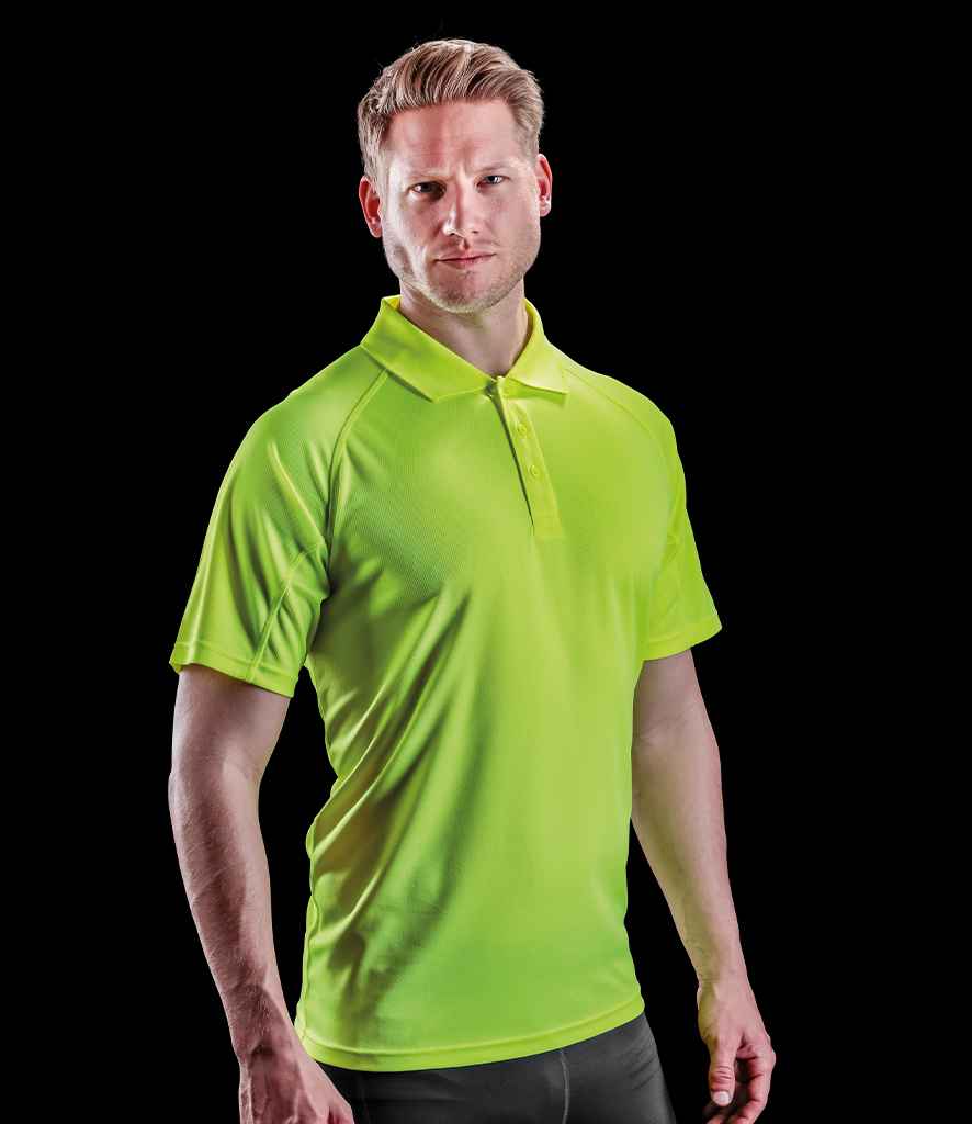 Spiro Impact Performance Aircool Polo Shirt in Lime Green by Spiro — Custom branded clothing by Print Press, featuring premium embroidery produced in our specialist print lab in the UK.
