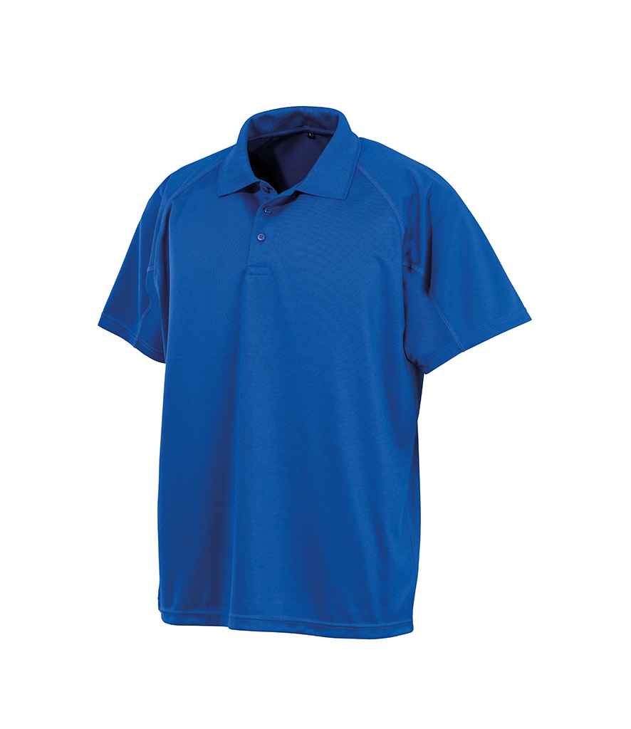 Spiro Impact Performance Aircool Polo Shirt in Royal Blue by Spiro — Custom branded clothing by Print Press, featuring premium embroidery produced in our specialist print lab in the UK.