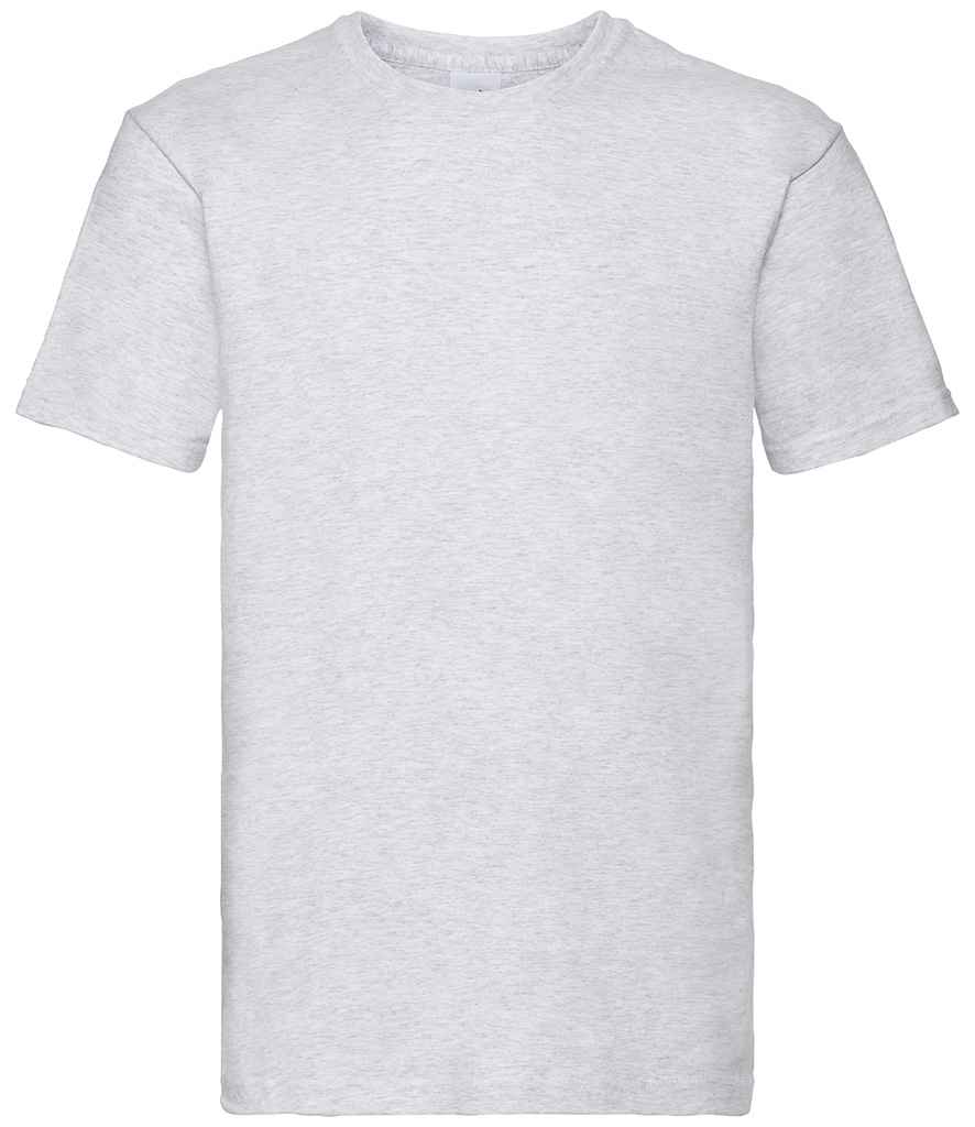 Fruit of the Loom Super Premium T-Shirt in Ash by Fruit of the Loom — Custom branded clothing by Print Press, featuring premium embroidery produced in our specialist print lab in the UK.