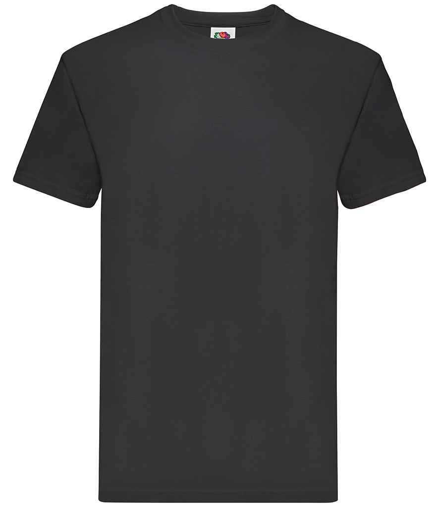 Fruit of the Loom Super Premium T-Shirt in Black by Fruit of the Loom — Custom branded clothing by Print Press, featuring premium embroidery produced in our specialist print lab in the UK.