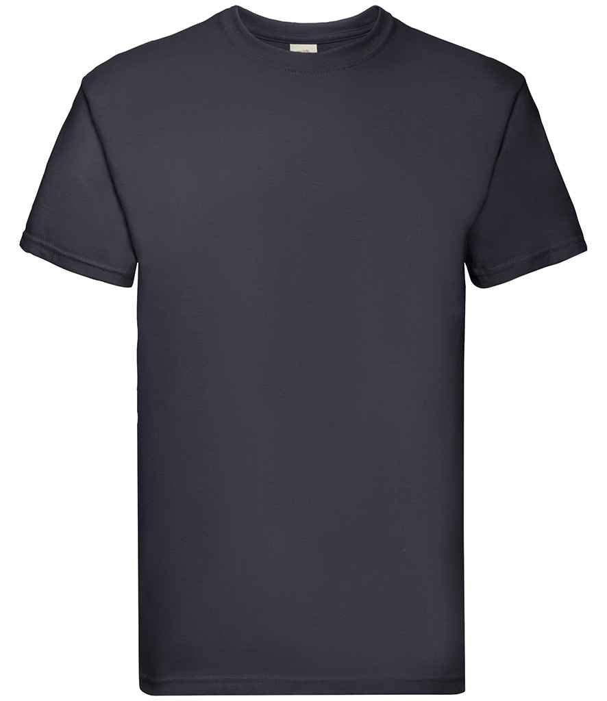 Fruit of the Loom Super Premium T-Shirt in Deep Navy by Fruit of the Loom — Custom branded clothing by Print Press, featuring premium embroidery produced in our specialist print lab in the UK.