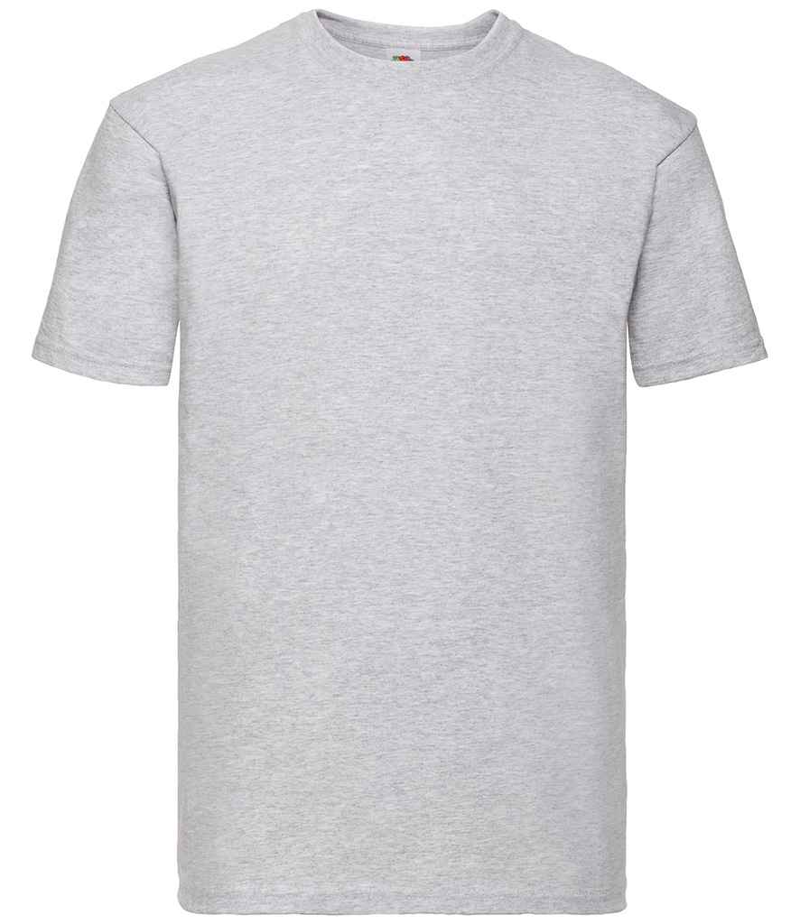 Fruit of the Loom Super Premium T-Shirt in Heather Grey by Fruit of the Loom — Custom branded clothing by Print Press, featuring premium embroidery produced in our specialist print lab in the UK.