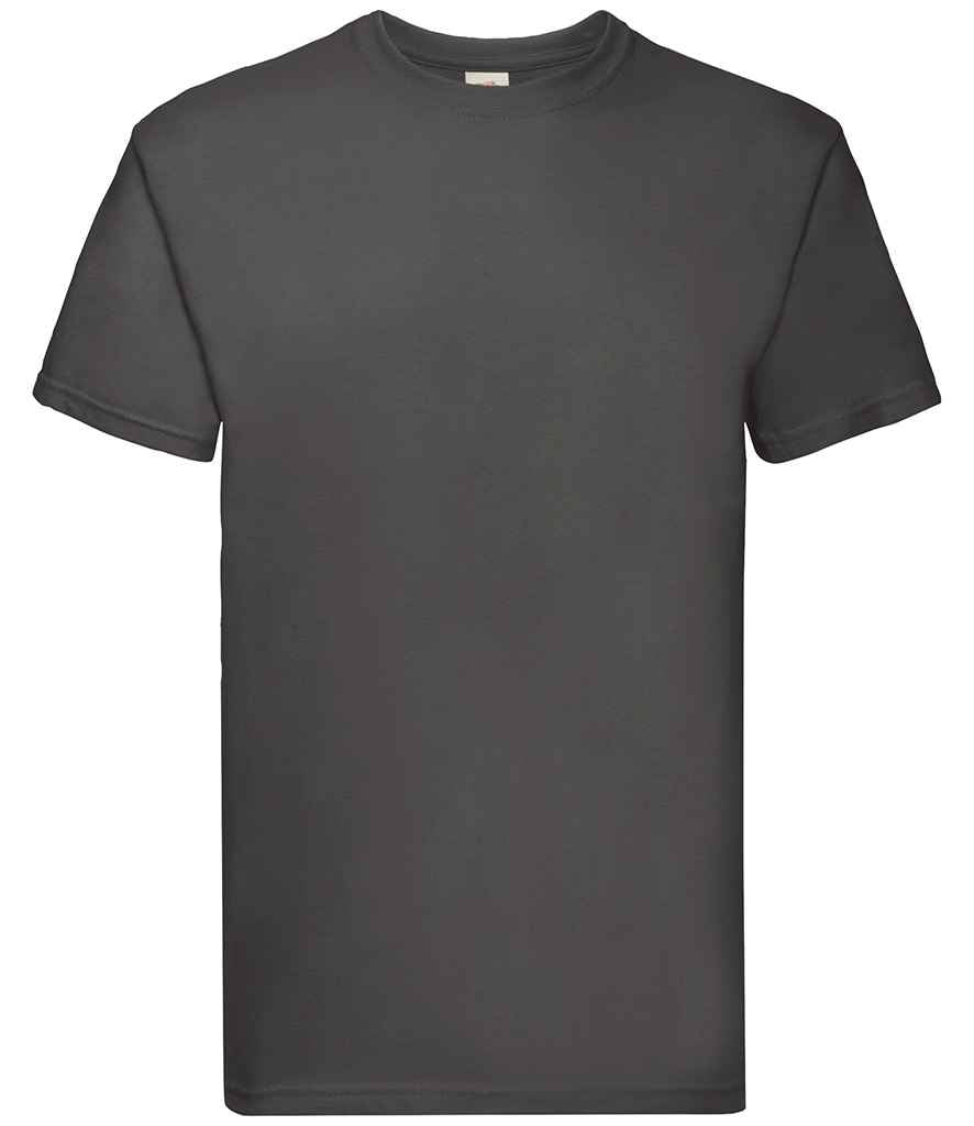 Fruit of the Loom Super Premium T-Shirt in Light Graphite by Fruit of the Loom — Custom branded clothing by Print Press, featuring premium embroidery produced in our specialist print lab in the UK.