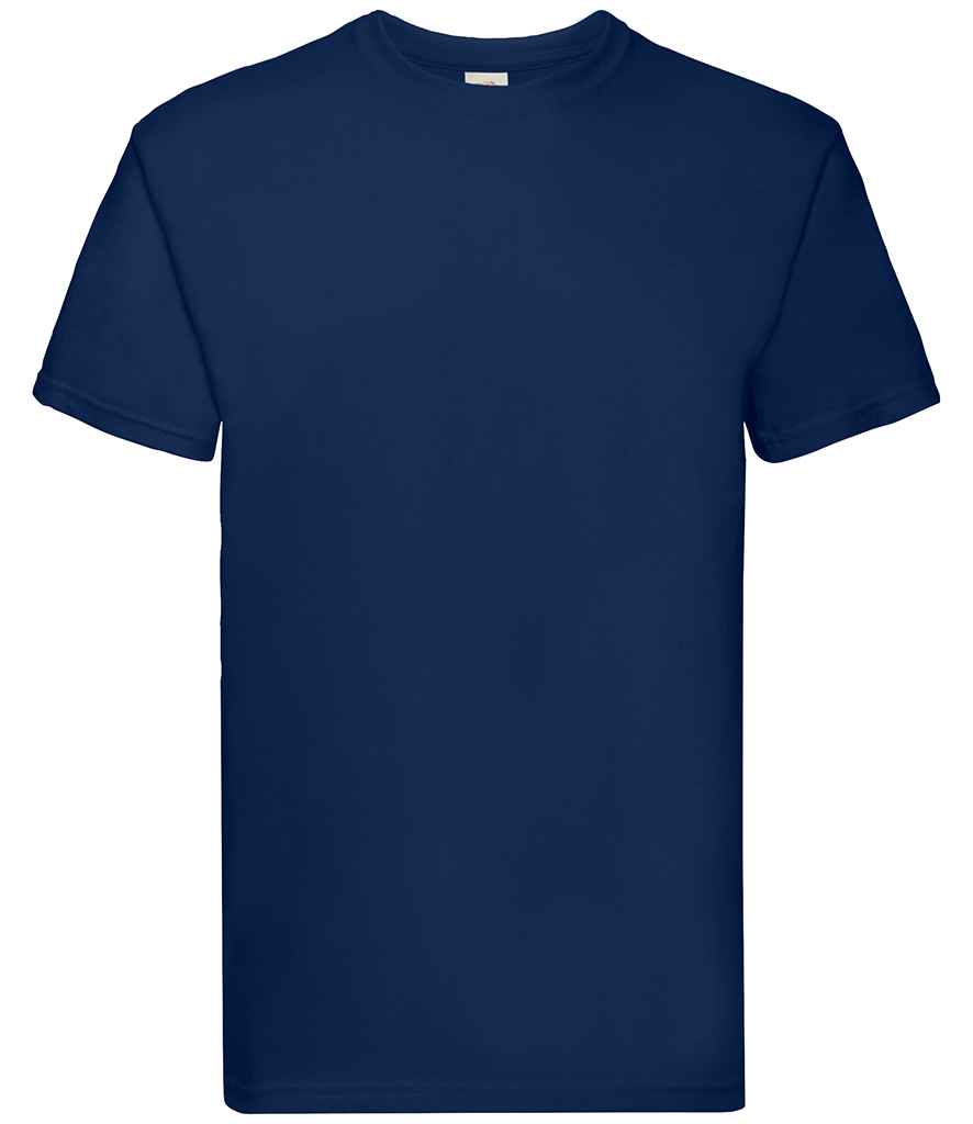 Fruit of the Loom Super Premium T-Shirt in Navy by Fruit of the Loom — Custom branded clothing by Print Press, featuring premium embroidery produced in our specialist print lab in the UK.