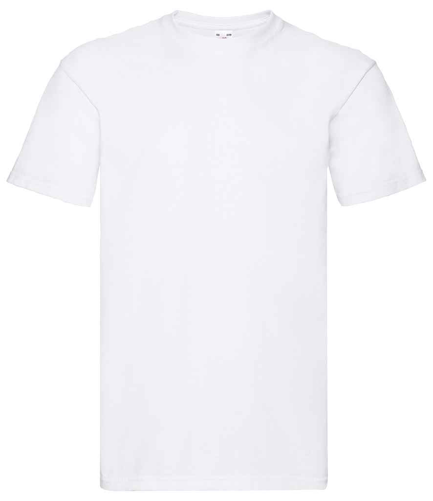 Fruit of the Loom Super Premium T-Shirt in White by Fruit of the Loom — Custom branded clothing by Print Press, featuring premium embroidery produced in our specialist print lab in the UK.