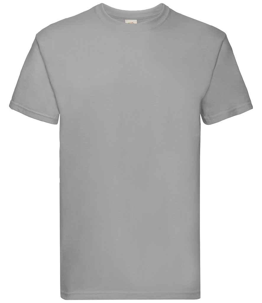 Fruit of the Loom Super Premium T-Shirt in Zinc by Fruit of the Loom — Custom branded clothing by Print Press, featuring premium embroidery produced in our specialist print lab in the UK.