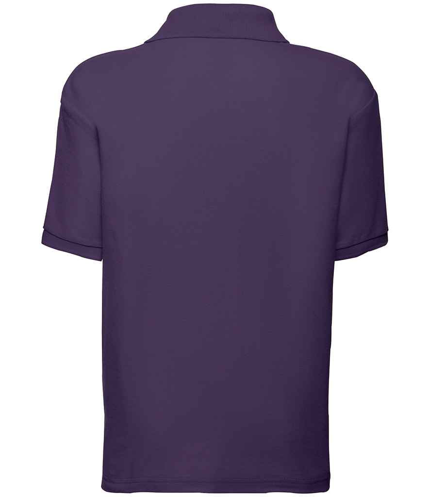 Fruit of the Loom Kids Poly/Cotton Pique Polo Shirt in by Fruit of the Loom — Custom branded clothing by Print Press, featuring premium embroidery produced in our specialist print lab in the UK.