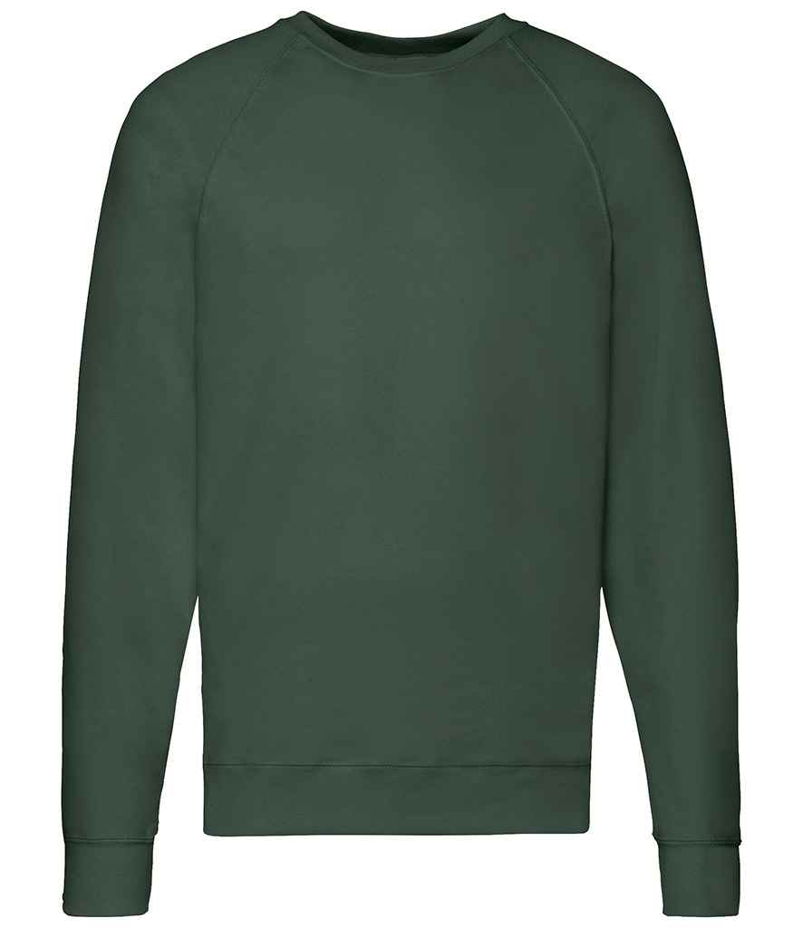 Fruit of the Loom Lightweight Raglan Sweatshirt in by Fruit of the Loom — Custom branded clothing by Print Press, featuring premium embroidery produced in our specialist print lab in the UK.