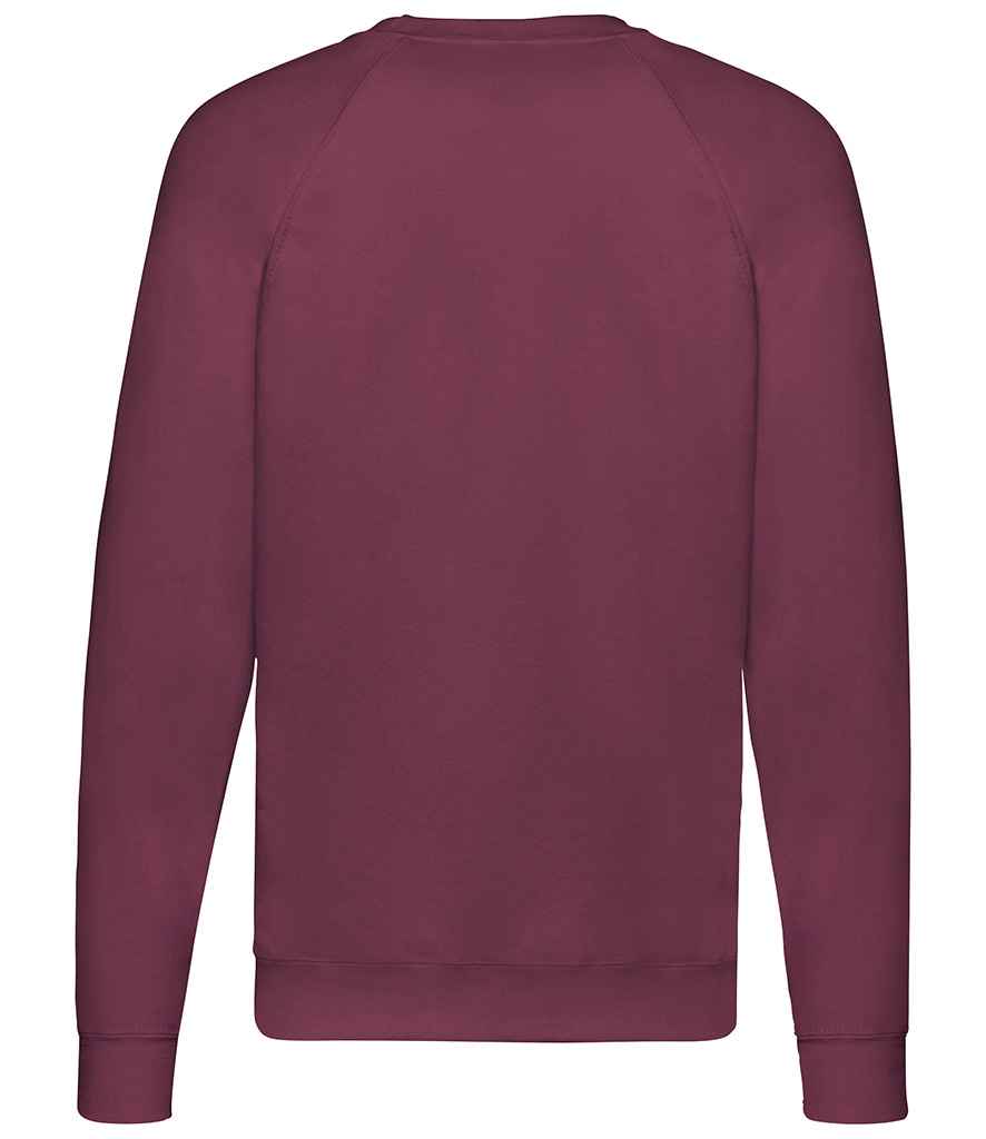 Fruit of the Loom Lightweight Raglan Sweatshirt in by Fruit of the Loom — Custom branded clothing by Print Press, featuring premium embroidery produced in our specialist print lab in the UK.