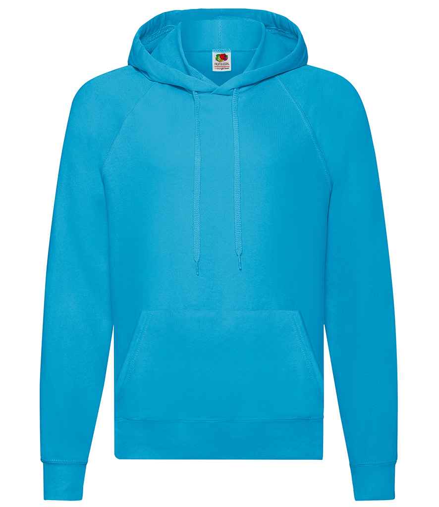 Fruit of the Loom Lightweight Hooded Sweatshirt in Azure by Fruit of the Loom — Custom branded clothing by Print Press, featuring premium embroidery produced in our specialist print lab in the UK.