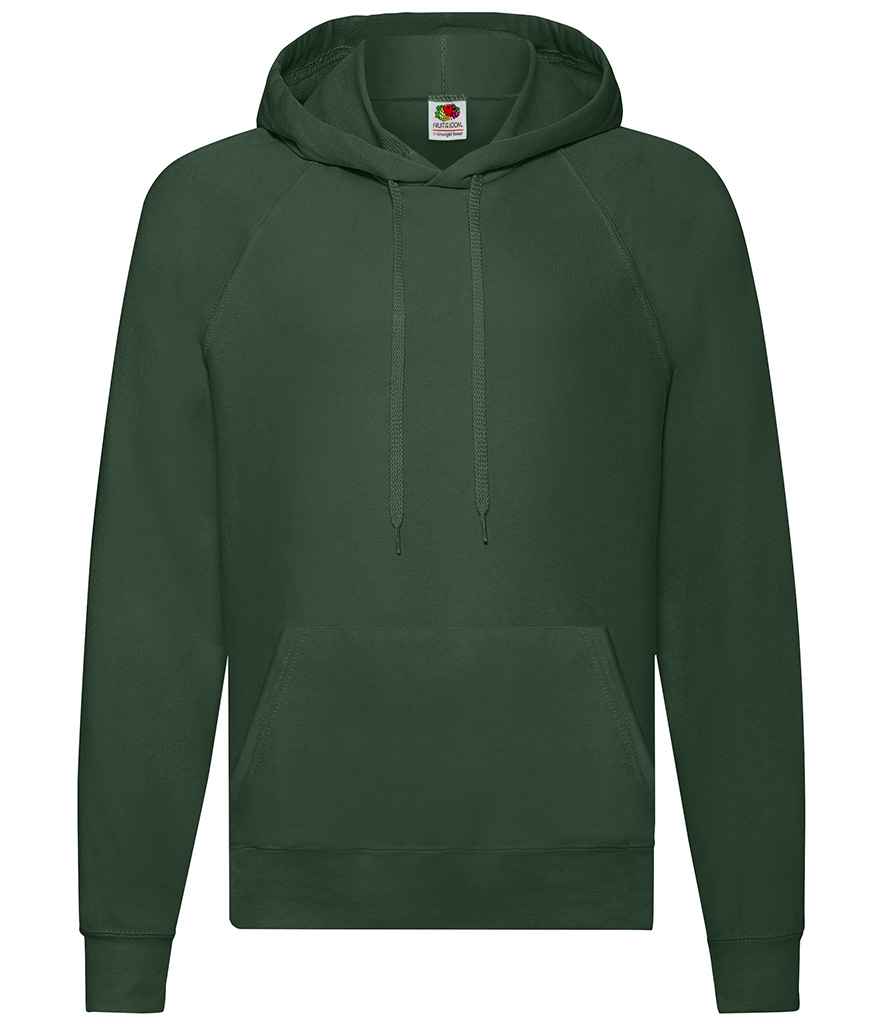 Fruit of the Loom Lightweight Hooded Sweatshirt in Bottle Green by Fruit of the Loom — Custom branded clothing by Print Press, featuring premium embroidery produced in our specialist print lab in the UK.