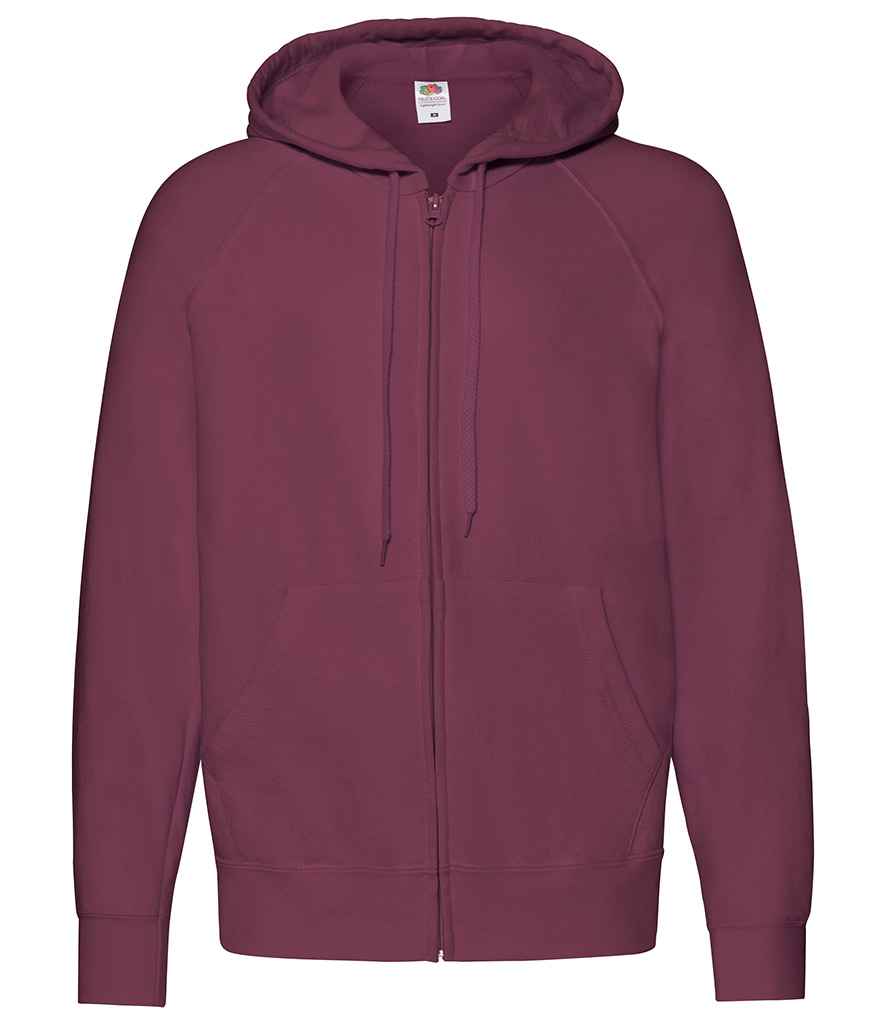 Fruit of the Loom Lightweight Zip Hooded Sweatshirt in by Fruit of the Loom — Custom branded clothing by Print Press, featuring premium embroidery produced in our specialist print lab in the UK.