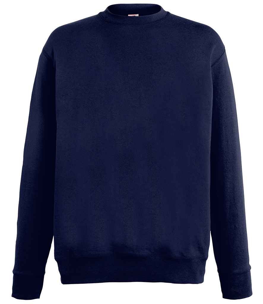 Fruit of the Loom Lightweight Drop Shoulder Sweatshirt in Deep Navy by Fruit of the Loom — Custom branded clothing by Print Press, featuring premium embroidery produced in our specialist print lab in the UK.