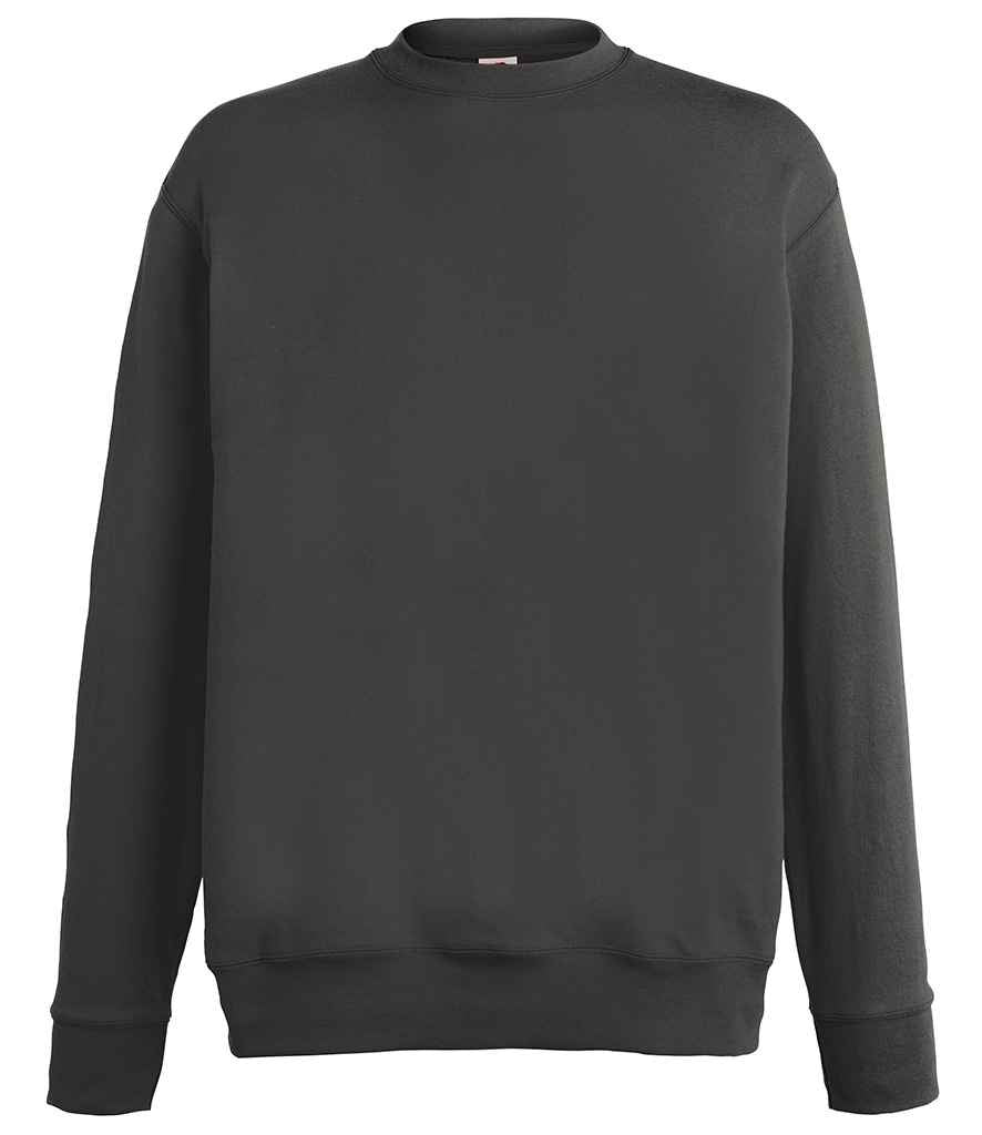 Fruit of the Loom Lightweight Drop Shoulder Sweatshirt in Light Graphite by Fruit of the Loom — Custom branded clothing by Print Press, featuring premium embroidery produced in our specialist print lab in the UK.