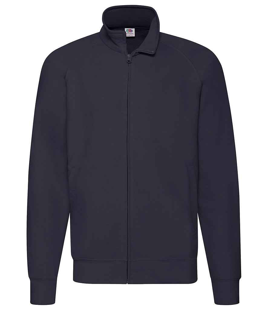 Fruit of the Loom Lightweight Sweat Jacket in Deep Navy by Fruit of the Loom — Custom branded clothing by Print Press, featuring premium embroidery produced in our specialist print lab in the UK.