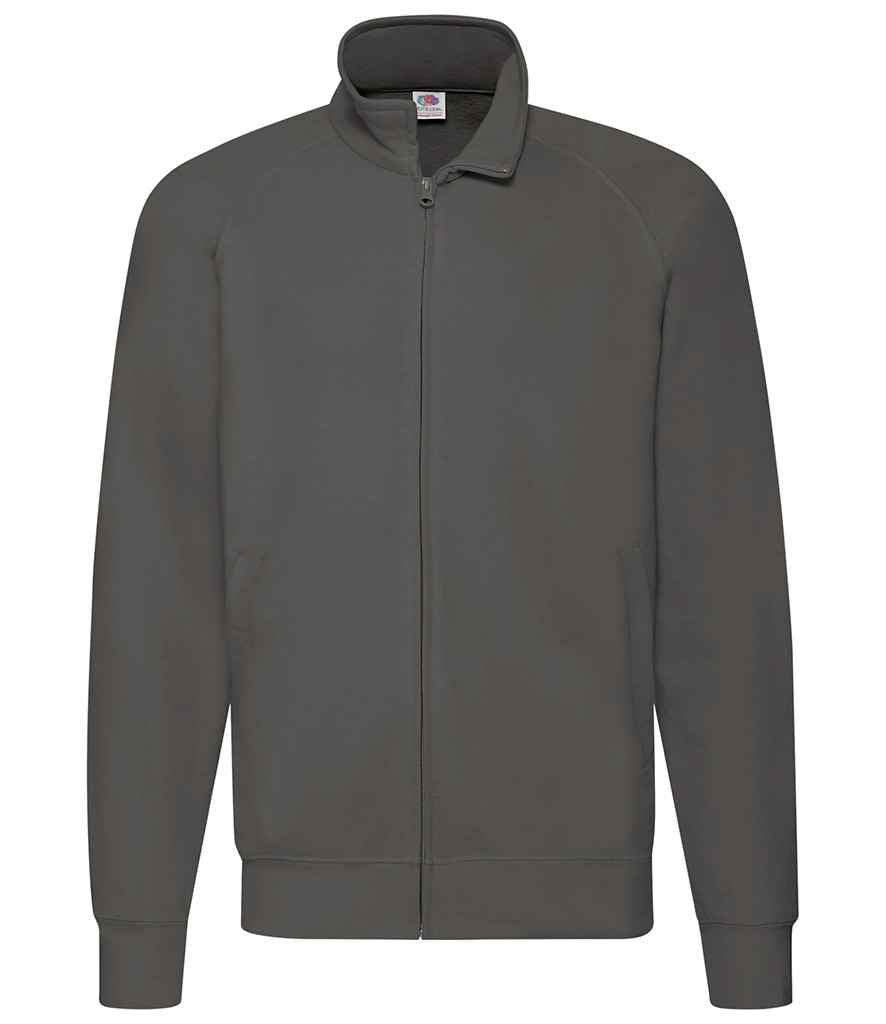 Fruit of the Loom Lightweight Sweat Jacket in Light Graphite by Fruit of the Loom — Custom branded clothing by Print Press, featuring premium embroidery produced in our specialist print lab in the UK.