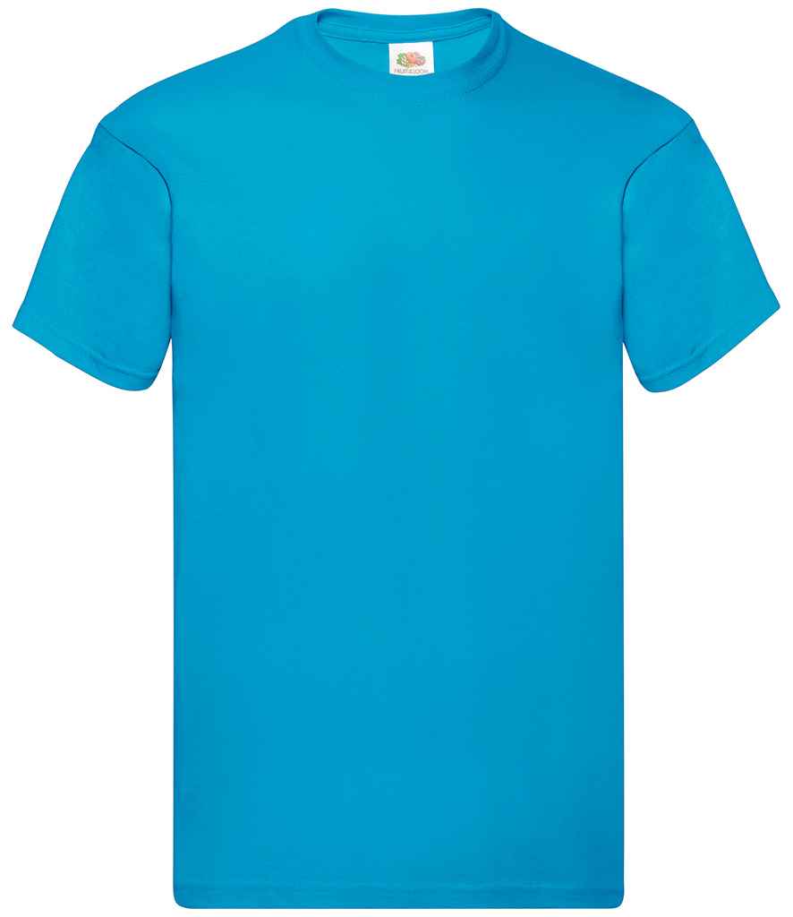 Fruit of the Loom Original T-Shirt - (2nd Colours) in Azure by Fruit of the Loom — Custom branded clothing by Print Press, featuring premium embroidery produced in our specialist print lab in the UK.