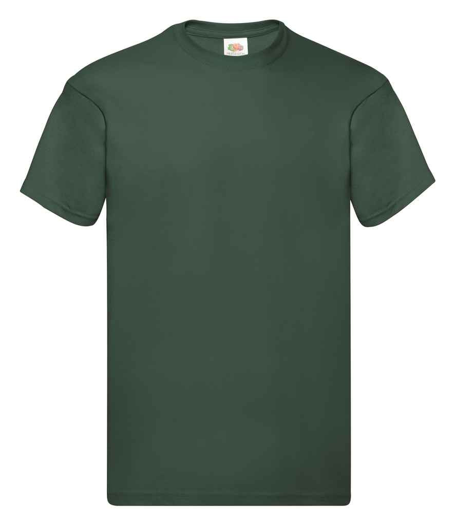 Fruit of the Loom Original T-Shirt - (2nd Colours) in Bottle Green by Fruit of the Loom — Custom branded clothing by Print Press, featuring premium embroidery produced in our specialist print lab in the UK.