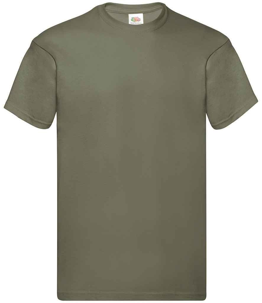 Fruit of the Loom Original T-Shirt - (2nd Colours) in Classic Olive by Fruit of the Loom — Custom branded clothing by Print Press, featuring premium embroidery produced in our specialist print lab in the UK.