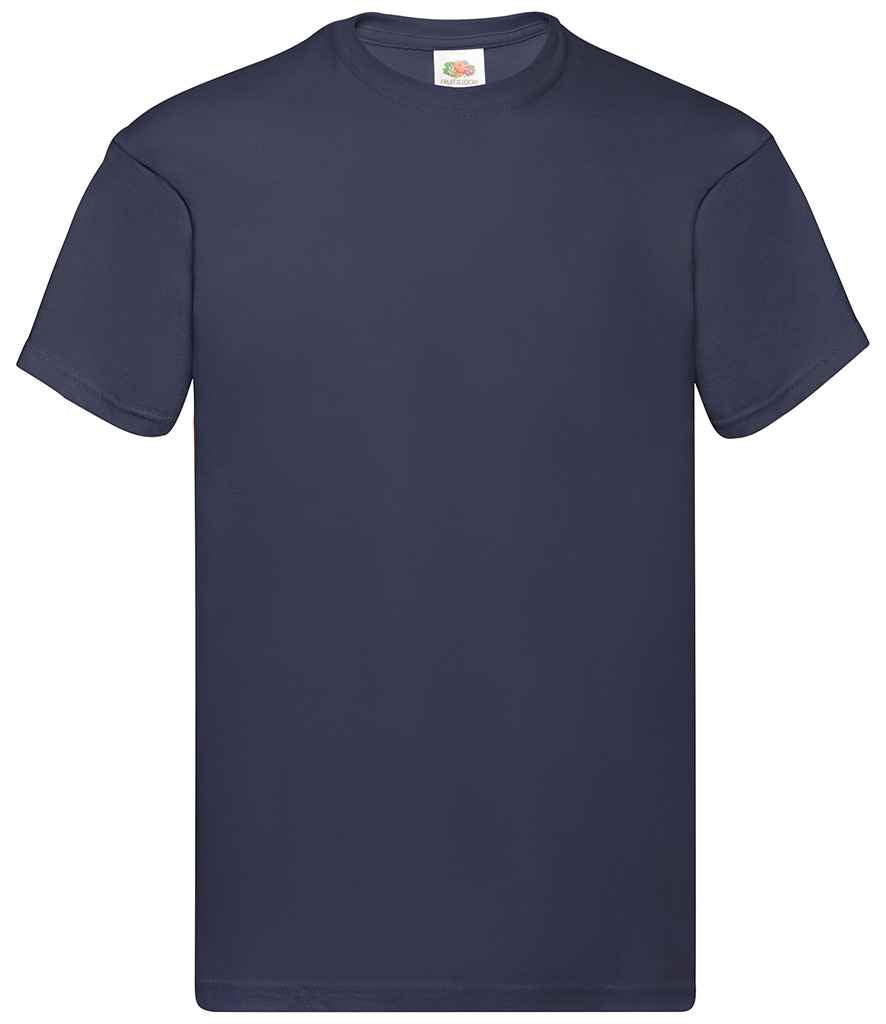 Fruit of the Loom Original T-Shirt in Deep Navy by Fruit of the Loom — Custom branded clothing by Print Press, featuring premium embroidery produced in our specialist print lab in the UK.
