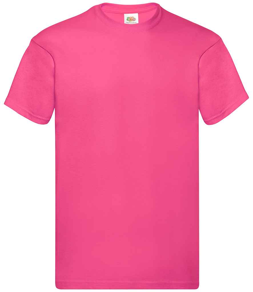 Fruit of the Loom Original T-Shirt in Fuchsia by Fruit of the Loom — Custom branded clothing by Print Press, featuring premium embroidery produced in our specialist print lab in the UK.
