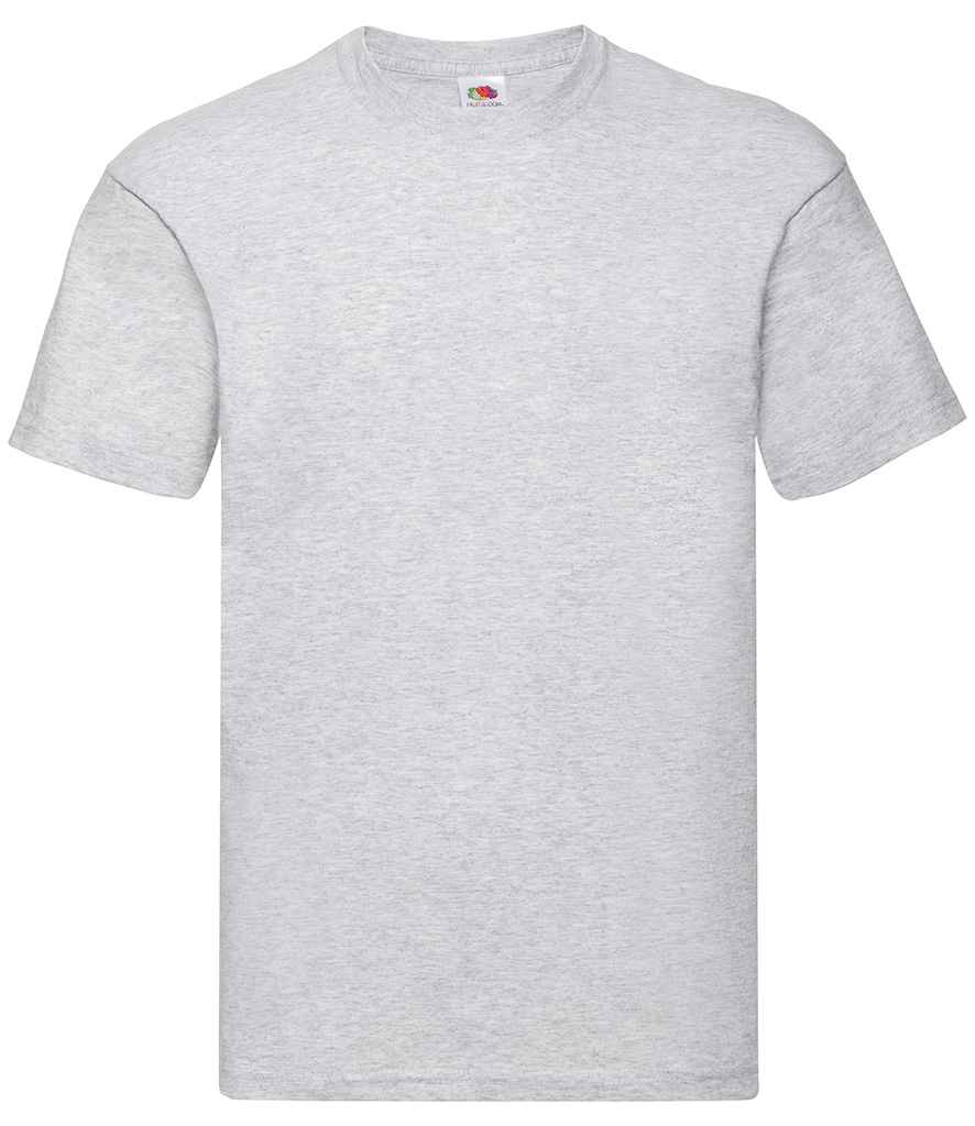 Fruit of the Loom Original T-Shirt in Heather Grey by Fruit of the Loom — Custom branded clothing by Print Press, featuring premium embroidery produced in our specialist print lab in the UK.