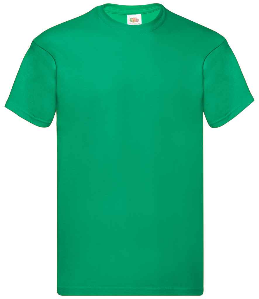 Fruit of the Loom Original T-Shirt in Kelly Green by Fruit of the Loom — Custom branded clothing by Print Press, featuring premium embroidery produced in our specialist print lab in the UK.