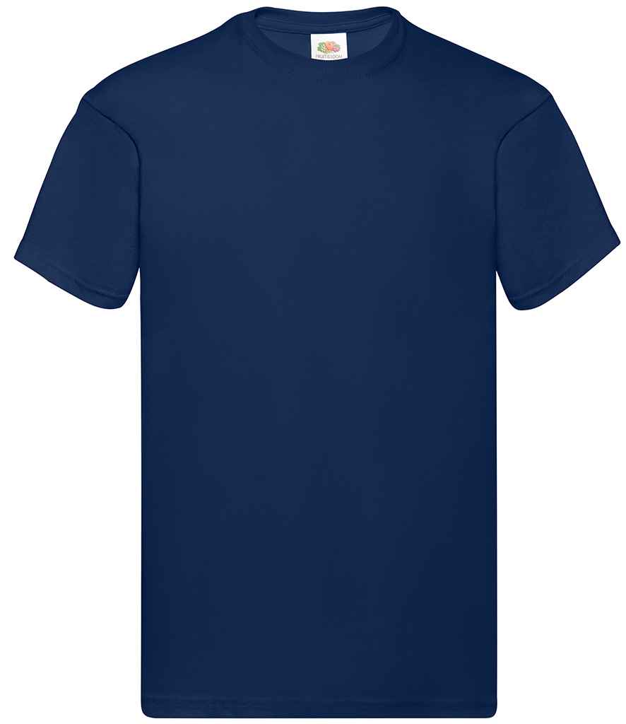 Fruit of the Loom Original T-Shirt in Navy by Fruit of the Loom — Custom branded clothing by Print Press, featuring premium embroidery produced in our specialist print lab in the UK.