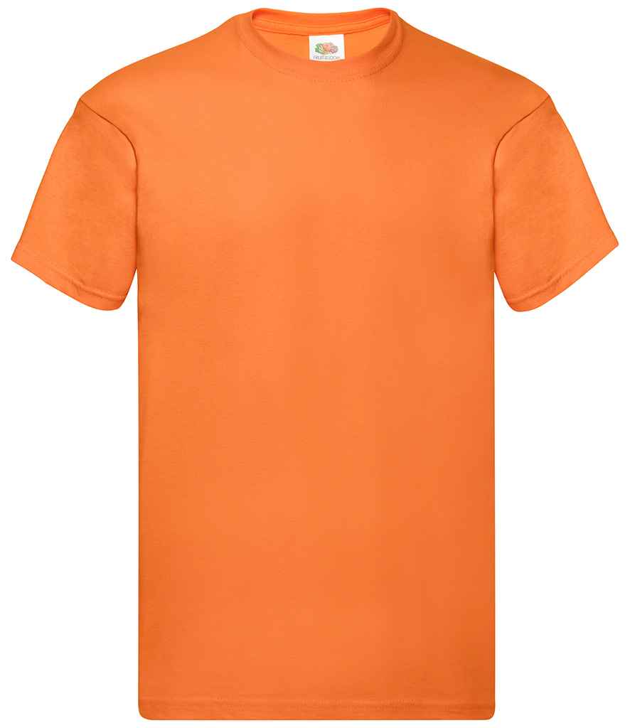 Fruit of the Loom Original T-Shirt in Orange by Fruit of the Loom — Custom branded clothing by Print Press, featuring premium embroidery produced in our specialist print lab in the UK.