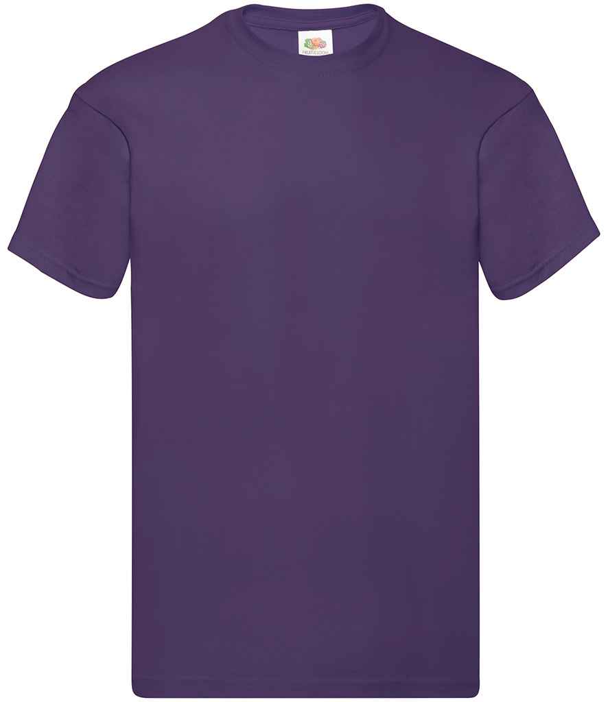 Fruit of the Loom Original T-Shirt in Purple by Fruit of the Loom — Custom branded clothing by Print Press, featuring premium embroidery produced in our specialist print lab in the UK.