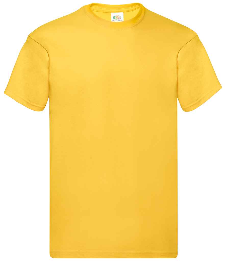 Fruit of the Loom Original T-Shirt in Sunflower by Fruit of the Loom — Custom branded clothing by Print Press, featuring premium embroidery produced in our specialist print lab in the UK.