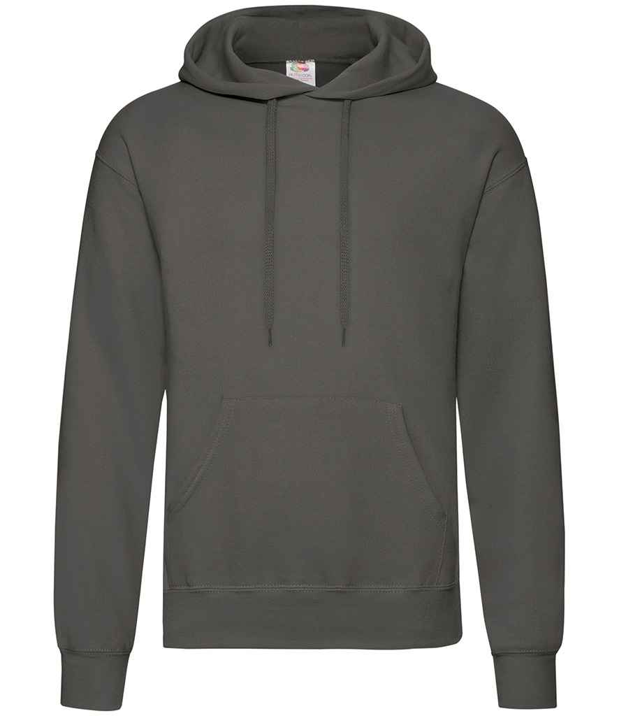 Fruit of the Loom Classic Hooded Sweatshirt in by Fruit of the Loom — Custom branded clothing by Print Press, featuring premium embroidery produced in our specialist print lab in the UK.