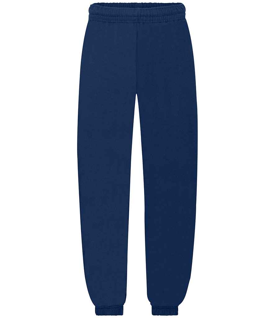 Fruit of the Loom Kids Elasticated Hem Jog Pants in Navy by Fruit of the Loom — Custom branded clothing by Print Press, featuring premium embroidery produced in our specialist print lab in the UK.
