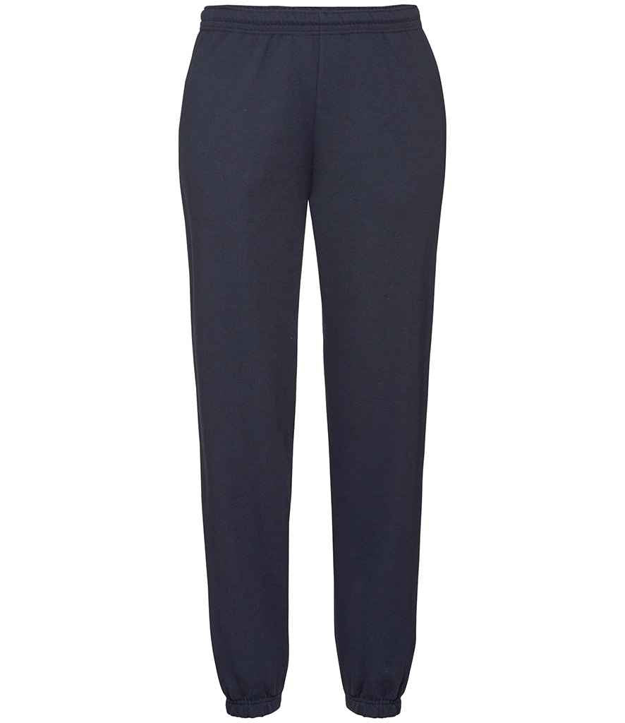 Fruit of the Loom Classic Elasticated Hem Jog Pants in Deep Navy by Fruit of the Loom — Custom branded clothing by Print Press, featuring premium embroidery produced in our specialist print lab in the UK.