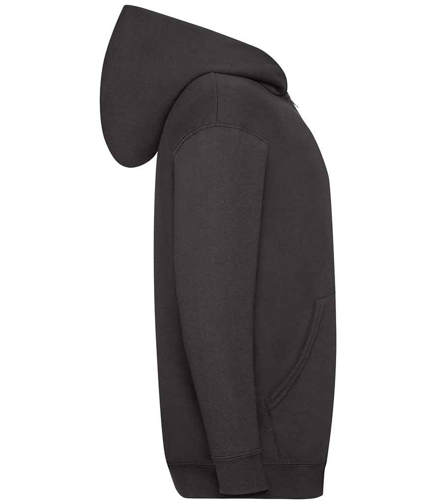Fruit of the Loom Kids Classic Zip Hooded Sweatshirt in by Fruit of the Loom — Custom branded clothing by Print Press, featuring premium embroidery produced in our specialist print lab in the UK.