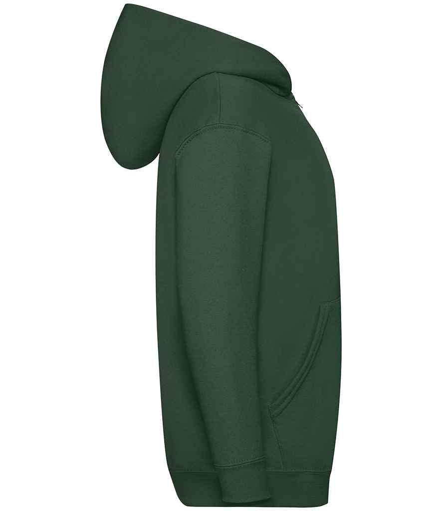 Fruit of the Loom Kids Classic Zip Hooded Sweatshirt in by Fruit of the Loom — Custom branded clothing by Print Press, featuring premium embroidery produced in our specialist print lab in the UK.