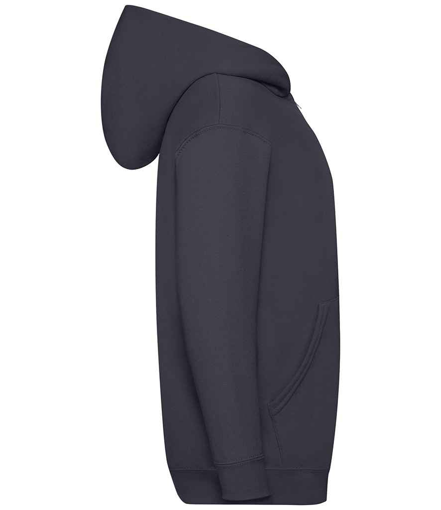 Fruit of the Loom Kids Classic Zip Hooded Sweatshirt in by Fruit of the Loom — Custom branded clothing by Print Press, featuring premium embroidery produced in our specialist print lab in the UK.