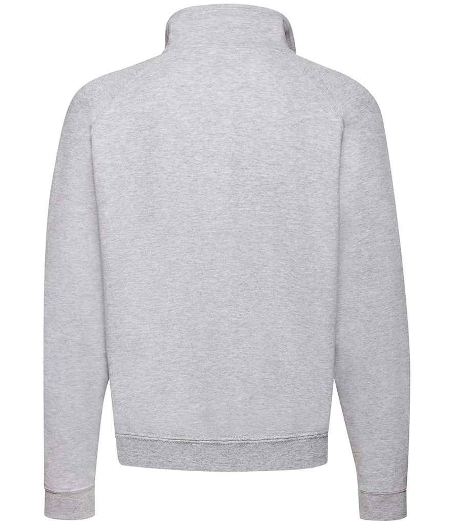 Fruit of the Loom Classic Zip Neck Sweatshirt in by Fruit of the Loom — Custom branded clothing by Print Press, featuring premium embroidery produced in our specialist print lab in the UK.
