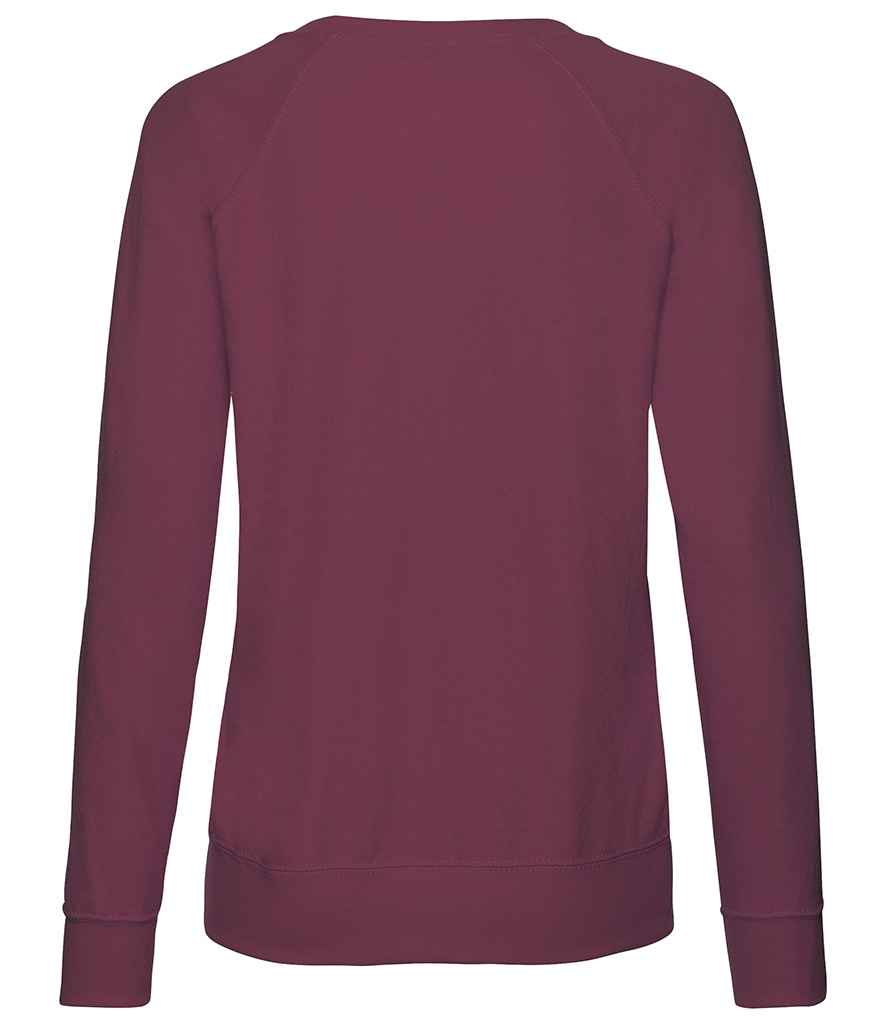 Fruit of the Loom Lady Fit Lightweight Raglan Sweatshirt in by Fruit of the Loom — Custom branded clothing by Print Press, featuring premium embroidery produced in our specialist print lab in the UK.